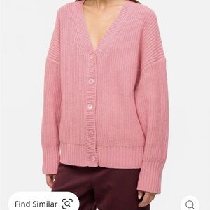 STAUD Matilda Wool Blend Cardigan In Pink
